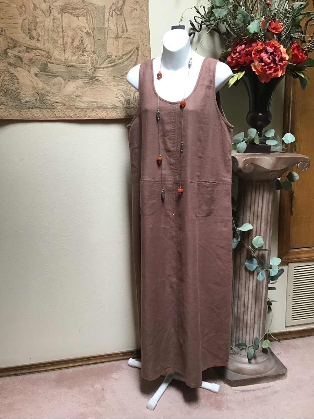 Clio Sleeveless Maxi Dress in Brown